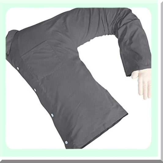 CuddleMate Body Pillow - Intimate Romantic Bedroom Companion | Funny Gag Gift Idea | Grey Body Pillow with Benefits | Unique Partner Pillow