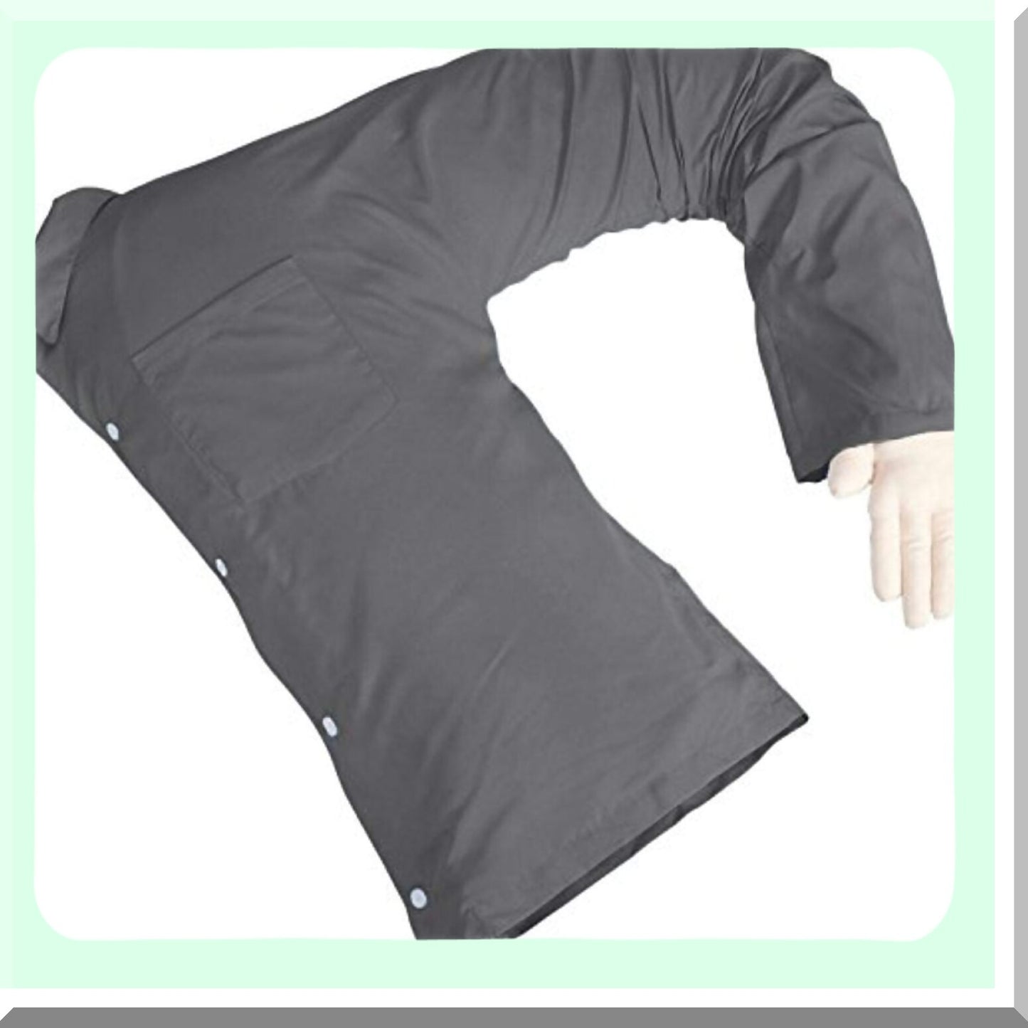 CuddleMate Body Pillow - Intimate Romantic Bedroom Companion | Funny Gag Gift Idea | Grey Body Pillow with Benefits | Unique Partner Pillow