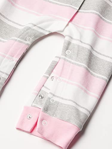 Girls' Coverall, Rose Shadow/Light Gray Heather/White Luster, 3-6 Months