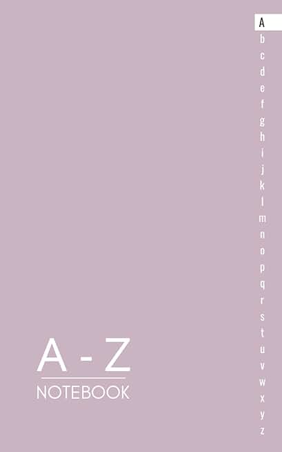 Light Purple Alphabetical Notebook with Tabs