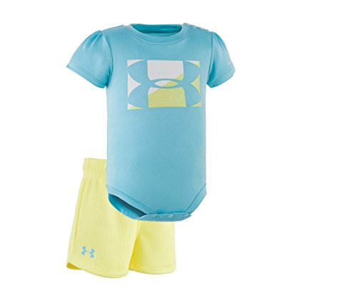 Baby Girls' Bodysuit and Short Sets (Big Logo Graphic (27c12031-40) / Venetian Blue, 0-3 Months)