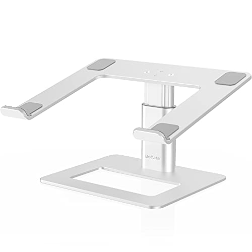 Laptop Stand, Ergonomic Aluminum Height Adjustable Computer Stand Laptop Riser Holder for Desk, Compatible with MacBook Pro/Air, Dell, Lenovo, HP, Samsung, More Laptops 11-17"