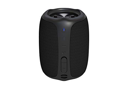 Muvo Play Portable Bluetooth 5.0 Speaker, IPX7 Waterproof for Outdoors, Up to 10 Hours of Battery Life, with Siri and Google Assistant (Black)