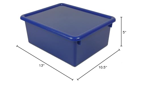 Blue Romanoff Stowaway Letter Box with Lid, 13x10.5x5