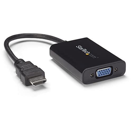 .com HDMI to VGA Adapter - 1920x1080 - HDMI Converter with Audio Output - VGA to HDMI Monitor Adapter (HD2VGAA2),Black