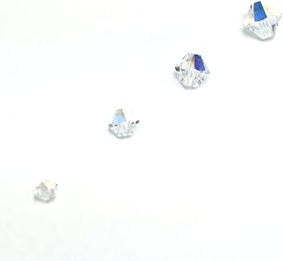 72 pcs Crystal Bicone Beads in Mixed Sizes for Jewelry Making