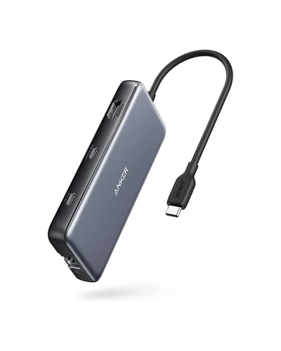 8-in-1 USB C Hub with 100W Power, HDMI, Ethernet, SD Card Reader