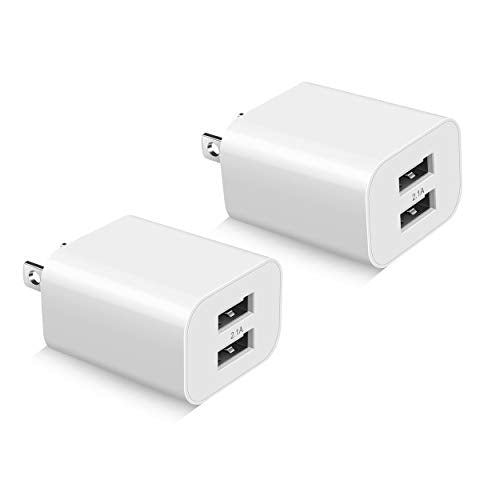 USB wall charger 2-pack for smartphones and tablets