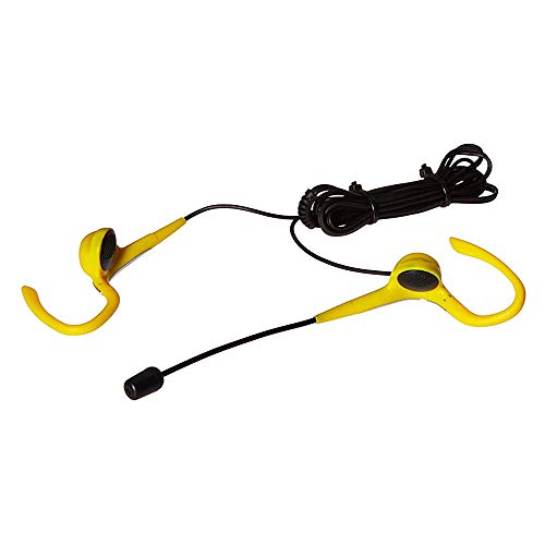 Wired Headset - Microphone Headset - Wired Headset with Microphone - Headset with Microphone - Slimline Clip-On w/Positional Microphone, - Yellow