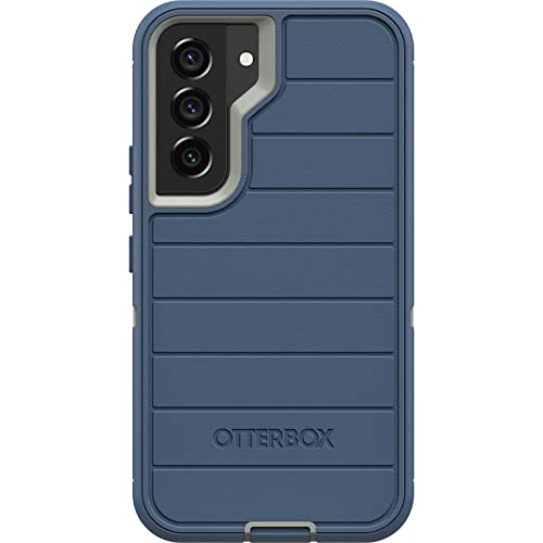 Defender Case & Belt Clip/Stand for Samsung Galaxy S22 (NOT Plus/Ultra) Retail Packaging - Anti-Microbial - Fort Blue