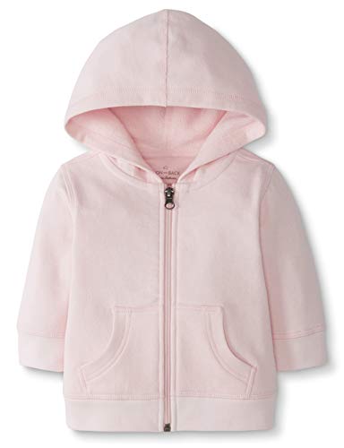 Baby Hooded Sweatshirt, Pink, 0-3 months