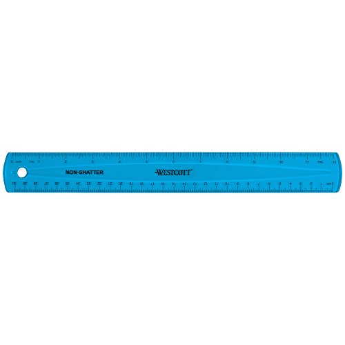 12-inch shatterproof translucent ruler