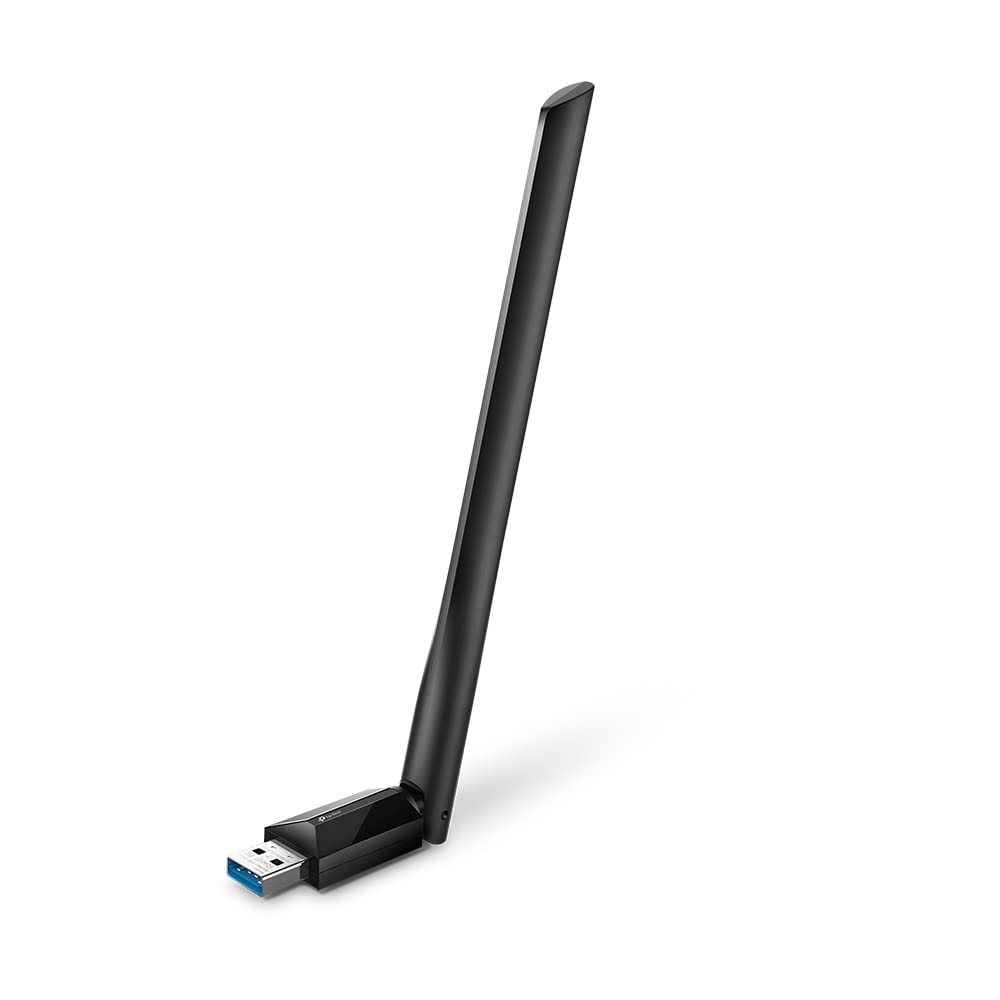 USB WiFi Adapter for Desktop PC, AC1300Mbps USB 3.0 WiFi Dual Band Network Adapter with 2.4GHz/5GHz High Gain Antenna(Archer T3U Plus), MU-MIMO, Windows 11/10/8.1/8/7/XP, Mac OS 10.9-10.15