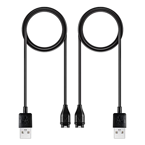 Two Garmin charger cables in black