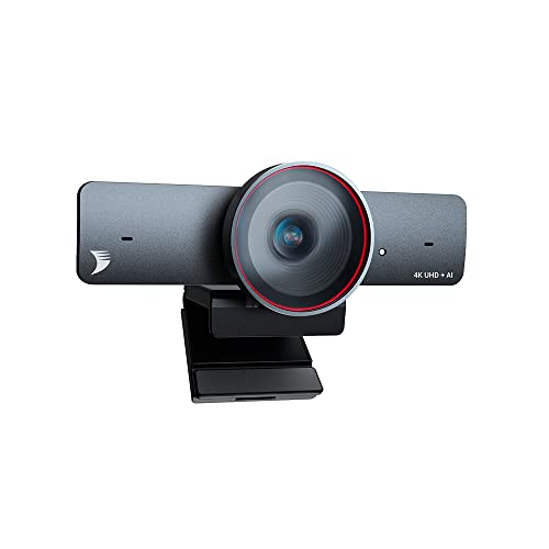 4K Webcam with AI Tracking, Auto Framing, 120 FOV, 90fps, 8X Digital Zoom, Dual AI Noise-canceling Mics, Conference Room Camera for Video Call, Remote Education,HD Live Streaming