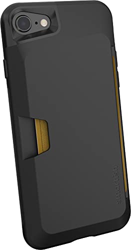iPhone SE Wallet Case - Wallet Slayer Vol. 1 [Slim + Protective + Grip] Credit Card Holder for Apple iPhone SE 2022/2020 & iPhone 7/8 - Black Tie Affair