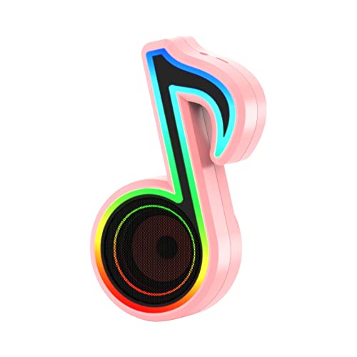 Bluetooth Speaker Mini Portable Music Note Shape Speaker for Creatives Gift Computer Speaker Phone Sound Equipment for Home,P
