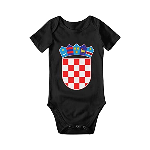 Coat Of Arms Of Croatia Baby Uni  Bodysuit Baby Short Sleeve Shirts Cute Baby Bodysuit.