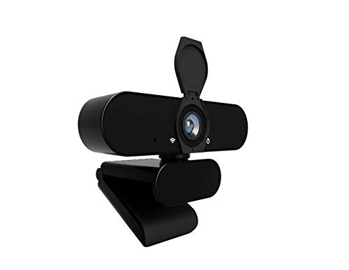 Webcam with Microphone & Privacy Cover, Full HD 1080P/30fps USB Streaming Web Camera for Desktop PC, Laptop & Mac, 110 Degree Wide Angle & Noise Cancellation Face Cam for Video Recording