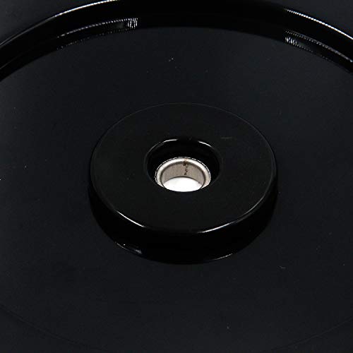 9 Inch Lazy Susan, Acrylic Turntable Mini Lazy Susan, Turntable Organizer, Revolving Display Base for Spice Rack, Cake, Monitors, Stereo Speaker- Black