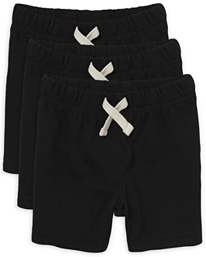 The Children s  baby boys And Toddler French Terry Shorts, Black 3 Pack, 4T US