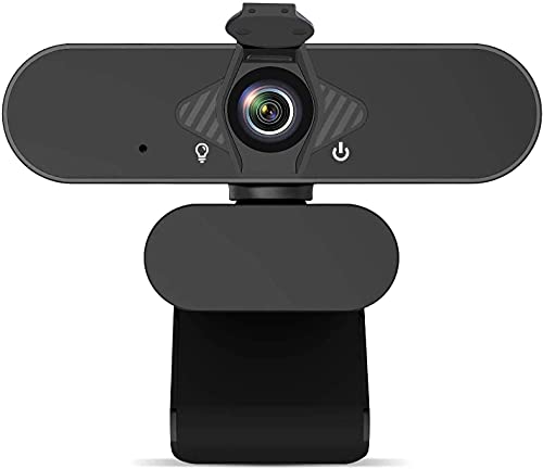 1080P Business Webcam with Dual Microphone & Privacy Cover, 2020 [Upgraded] USB FHD Web Computer Camera, Plug and Play, for Zoom/Skype/Teams Online Teaching, Laptop MAC PC Desktop