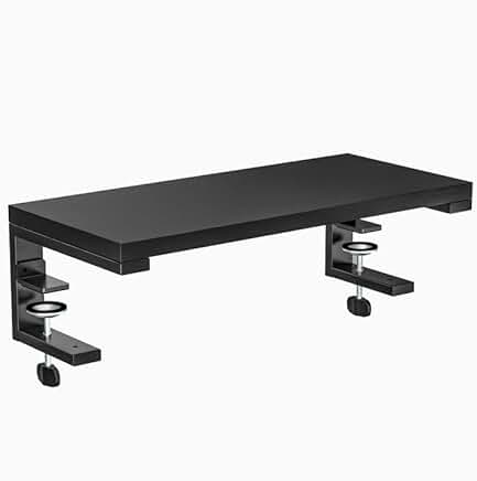 22-inch versatile clamp-on desk shelf for office and gaming