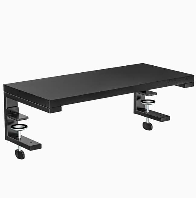 22-inch versatile clamp-on desk shelf for office and gaming