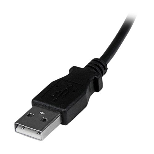 .com 2m Micro USB Cable Cord - A to Down Angle Micro B - Down Angled Micro USB Cable - 1x USB A (M), 1x USB Micro B (M) - Black (USBAUB2MD), 2m / 6 Feet