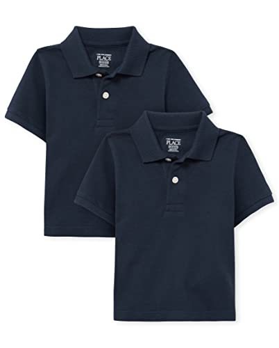 The Children s  Baby Boys and Toddler Boys Short Sleeve Pique Polo, Nautico, 4T