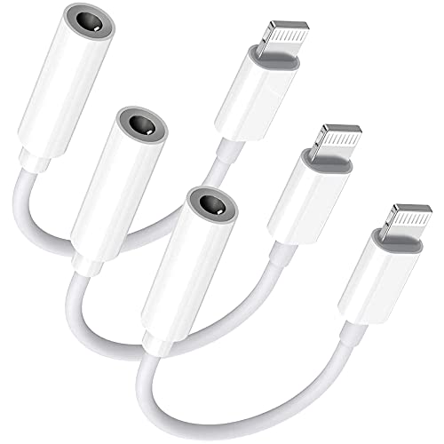 Lightning to 3.5 mm headphone adapter, 3-pack for iPhone