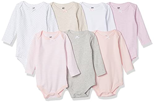 Uni   Cotton Long-Sleeve Bodysuits Girl Basic, 0-3 Months