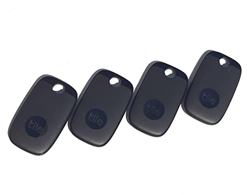 (2022) 4-Pack. Powerful Bluetooth Tracker, Keys Finder and Item Locator for Keys, Bags, and More; Up to 400 ft Range. Water-Resistant. Phone Finder. iOS and Android Compatible.