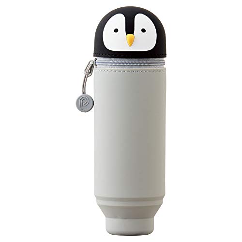 Kawaii Penguin Stand-Up Pencil Case for School and Office
