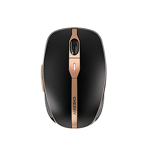 DW 9100 Slim Wireless Keyboard and Mouse Set Combo Rechargeable with SX Scissor Mechanism, Silent keystroke Quiet Typing with Thin Design for Work or Home Office. (Black & Bronze)