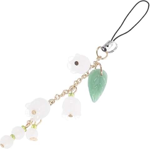 Cute floral leaf phone charm for bags and keys