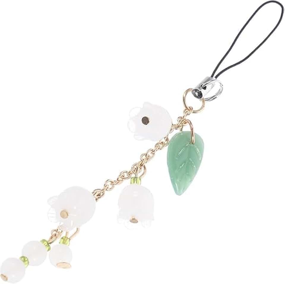 Cute floral leaf phone charm for bags and keys