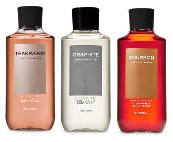 3 Pack 2-in-1 Hair  Wash Teakwood, Graphite and Bourbon. 10 Oz.