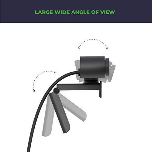 eco4life 1080P HD Streaming Webcam with Microphone, USB Connection to Laptop/Desktop/PC/Smart TV, Great for webinars, Video conferencing, Live Streaming, Conferencing Recording, Plug & Play