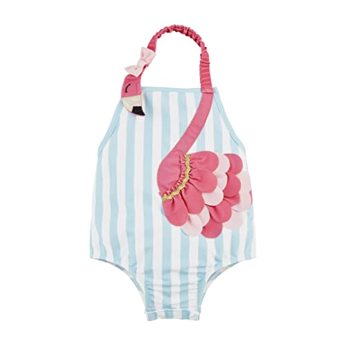 Girls Swimsuit, Flamingo, 3-6 Months