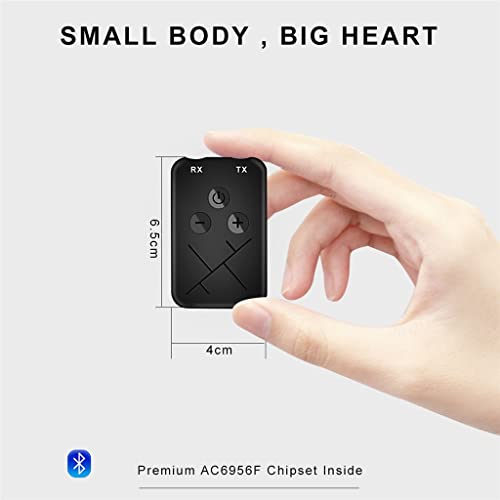 Bluetooth Receiver Transmitter 2 in 1 Stereo Wireless Aux Audio 3.5mm Jack Car Adapter (Color : As Shown, Size : One Size)