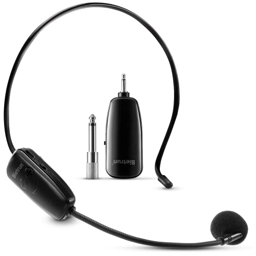 UHF Wireless Microphone Headset and Handheld, 165ft Range