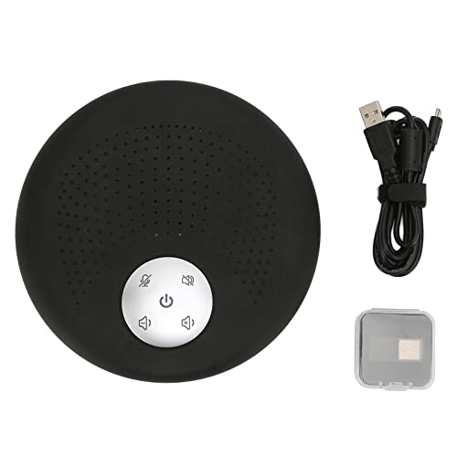 Bluetooth Speakerphone, Built in HiFi 6 Mics, 3000mAh Large Battery Capacity, 360 Degree Voice Pickup, Portable Conference Microphone for Meetings, Compatible with Zoom, Skype, QQ and Wechat System