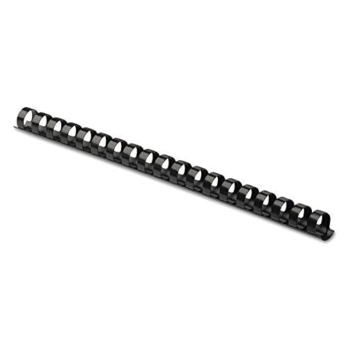 Plastic combs, round back, 100 pack, black, 5/8 inch
