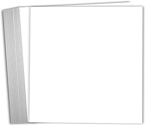 White 8x8 Scrapbook Cardstock Paper, 100 Sheets
