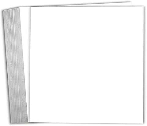 White 8x8 Scrapbook Cardstock, 80lb, 100 Sheets