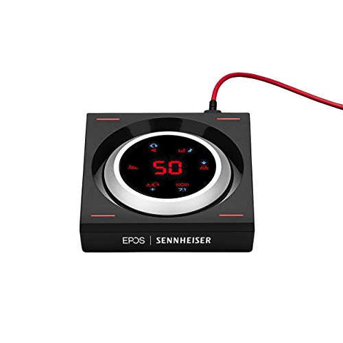 | SENNHEISER GSX 1200 PRO Audio Amplifier / External Sound Card, with 7.1 Surround Sound, Daisy Chain, DAC and EQ, Headphone amp Compatible with Windows, Mac, Laptops and Desktops.