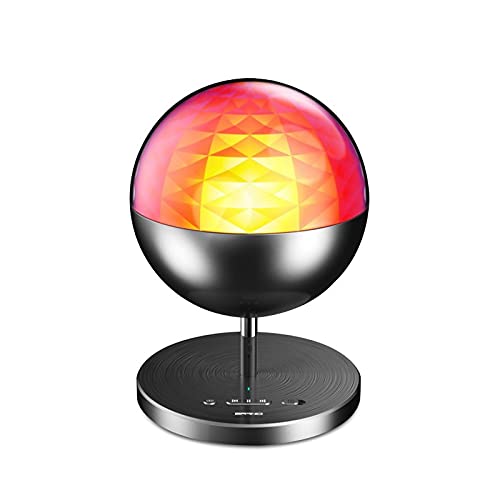 New Crystal Disco LED Party Ball Light , Blooth Speaker Multi-Color Changing Crystal Stage Light, Wireless Music Party Light with TF Card, AUX Music Ball Light, black