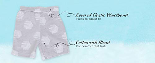 Ultimate Baby Flexy 3 Pack Adjustable Fit Knit Shorts, Blues, 6-12 Months