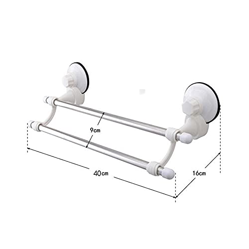 Home Bathroom Stainless Steel Towel Rack Vacuum Suction Cup Towel Shelf Double Towel Holder